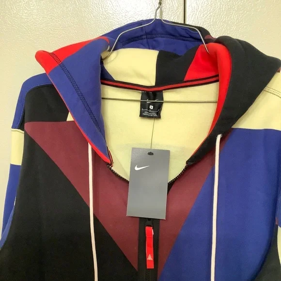 Nike Kylie Irving Fleece Full Zip Hoodie Multicolor Block - Picture 8 of 11